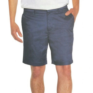 BANANA REPUBLIC NWT Mens Navy Blue Flat Front Shorts Pockets Chino Preppy 30